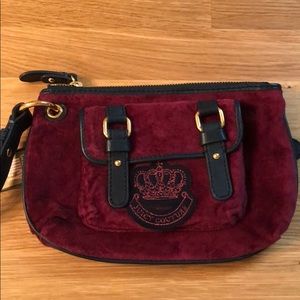 Juicy couture velvet wristlet clutch